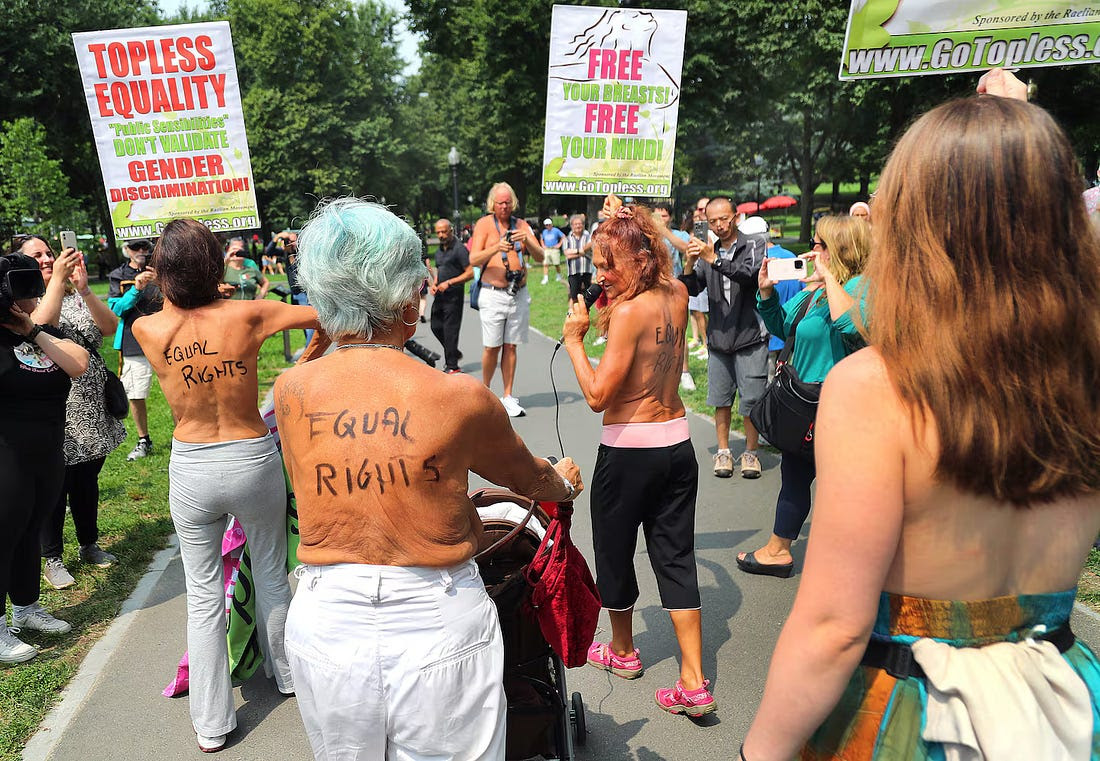 Boston protest challenges topless law